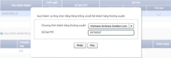 Check in online Vietnam Airlines